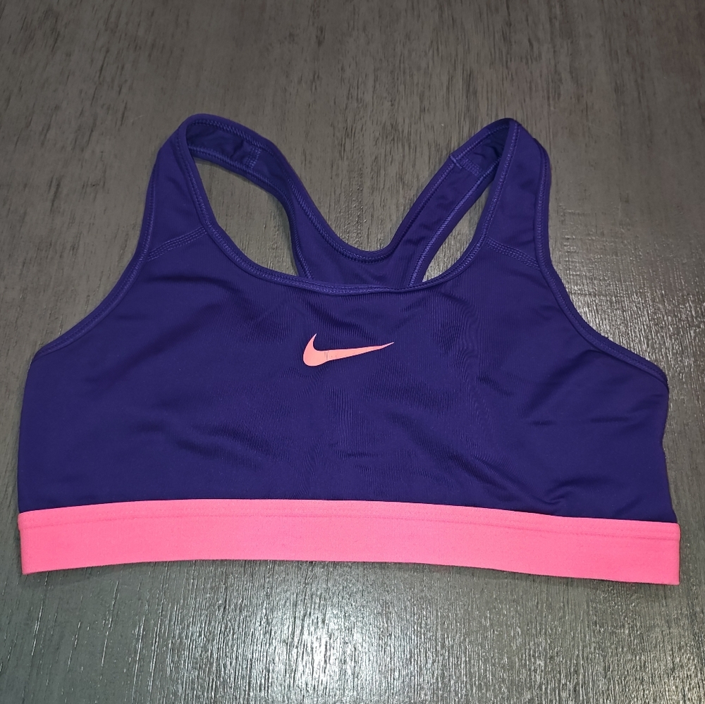 Nike Woman's purple and pink Dri-FIT sports‎ bra Size Medium